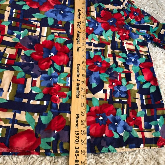 Vtg Cristin Stevens Blouse w/Skirt Sz 18 Golden Girls GrandmaCore - Picture 7 of 11